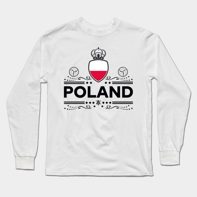 POLAND FOOTBALL | VINTAGE EDITION Long Sleeve T-Shirt by VISUALUV